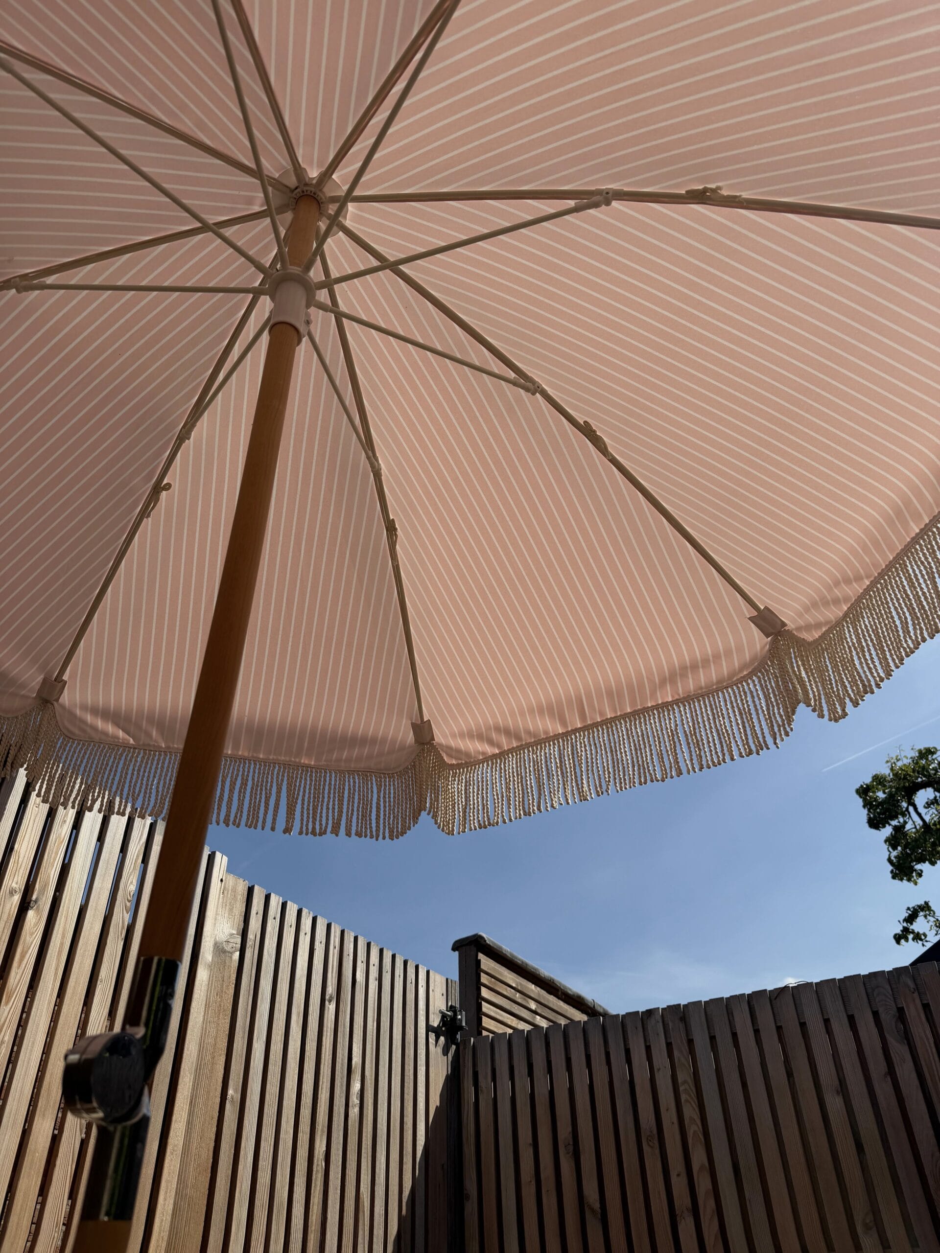 Roze tuin parasol